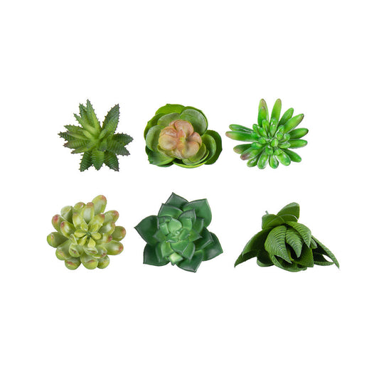 6 Assorted Artificial Small Succulent Stems