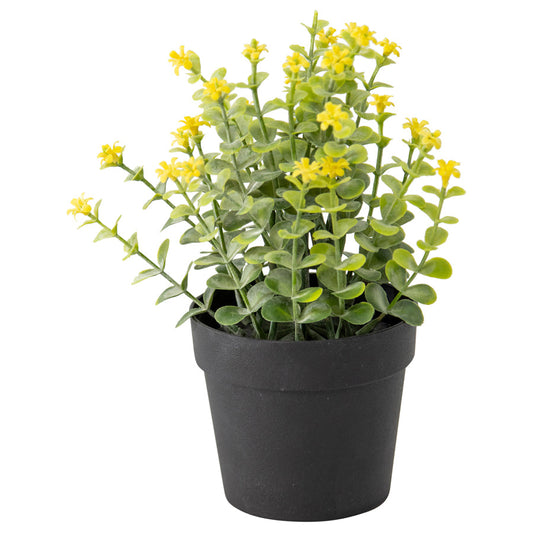 Potted Artificial Plant w/ Wild Flower 16x16x20cm