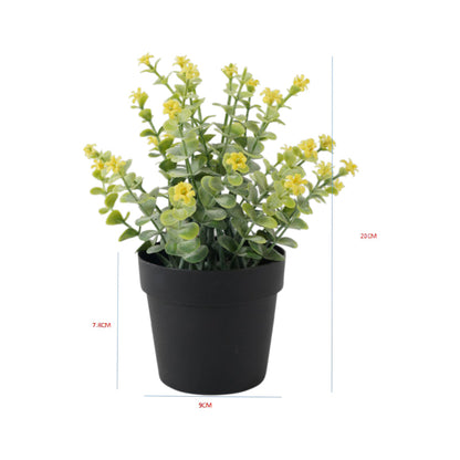 Potted Artificial Plant w/ Wild Flower 16x16x20cm