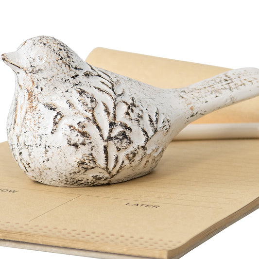 Cast-Iron French Provincial Resting Bird 15x8x8cm