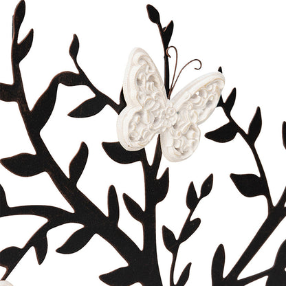 Laser-Cut Family w/ White Butterflies Wall Art 51x2.5x41cm