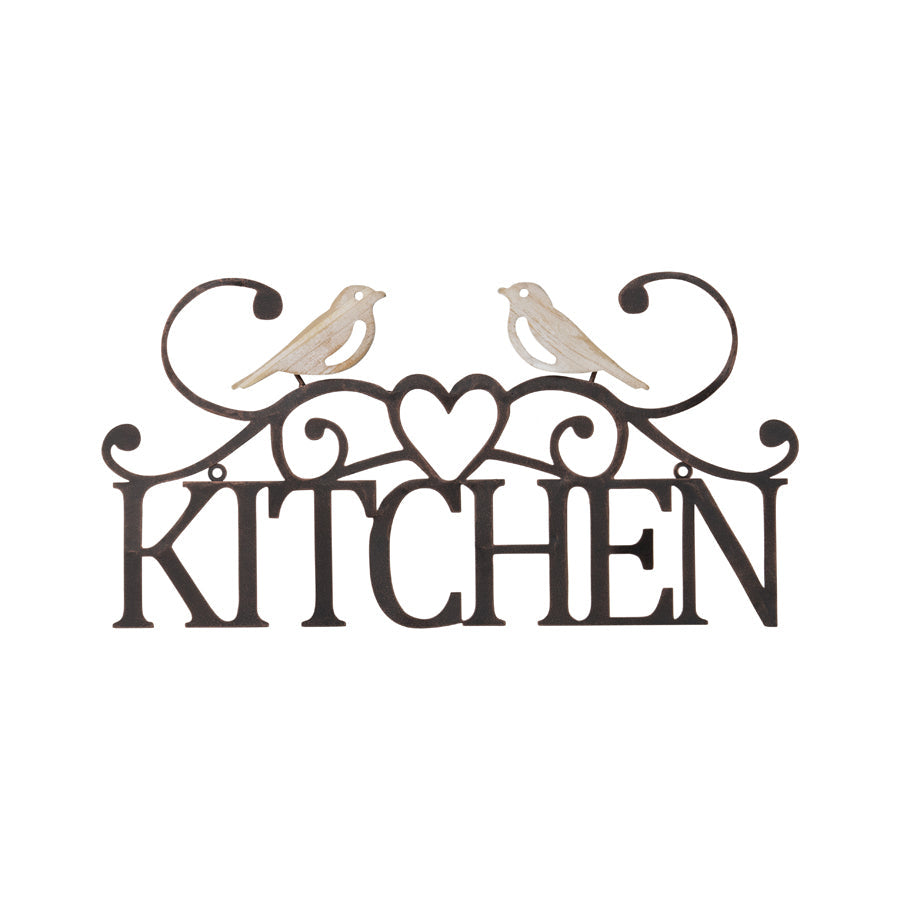 Laser-Cut Kitchen w/ Lovebirds Wall Art 47x2x23cm