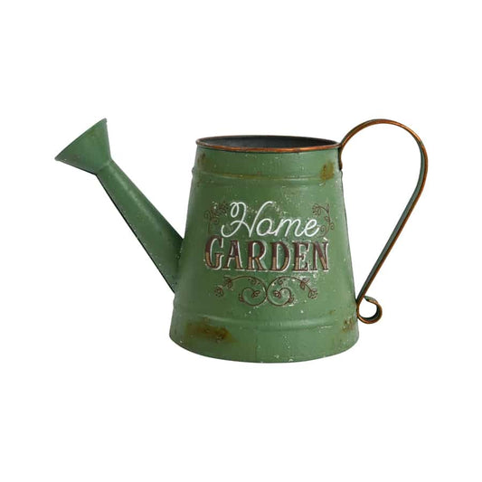 Rustic Home Garden Watering Can - Distressed Green