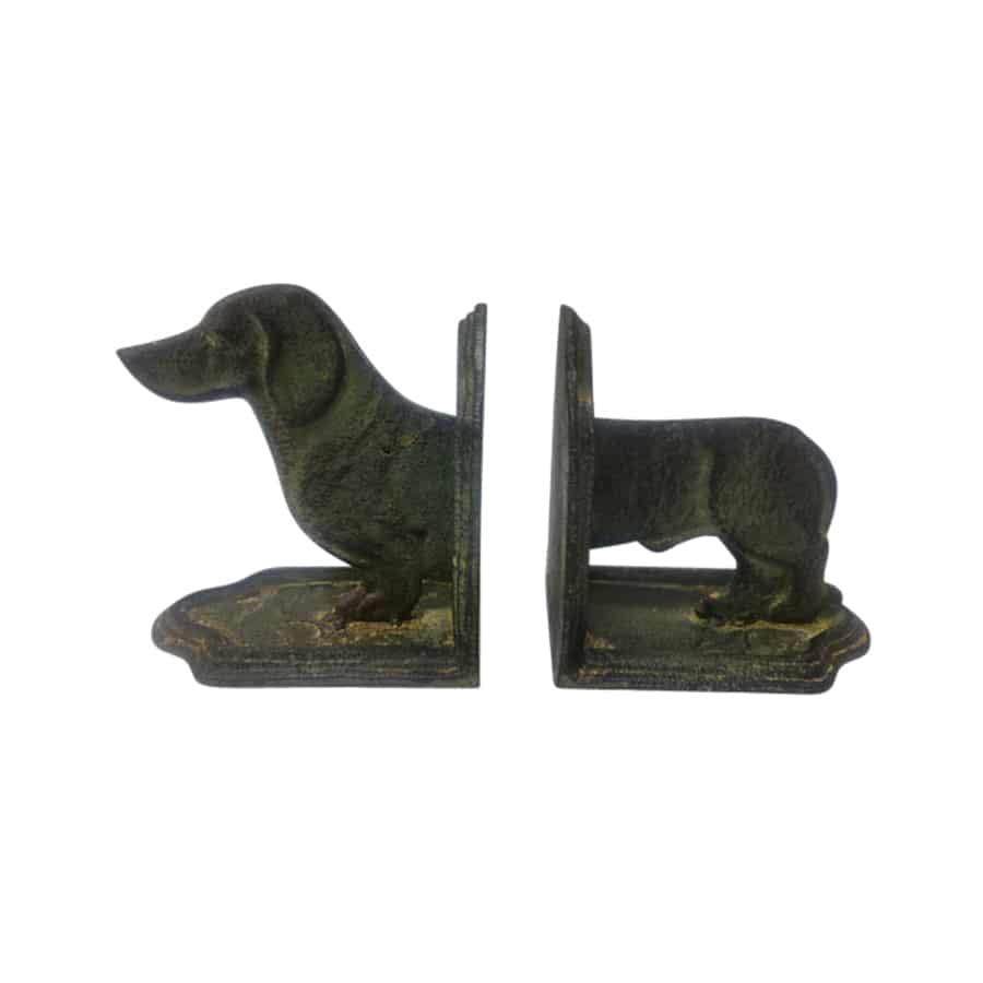 Cast-Iron Dachshund Book-Ends Set 12x8x12cm