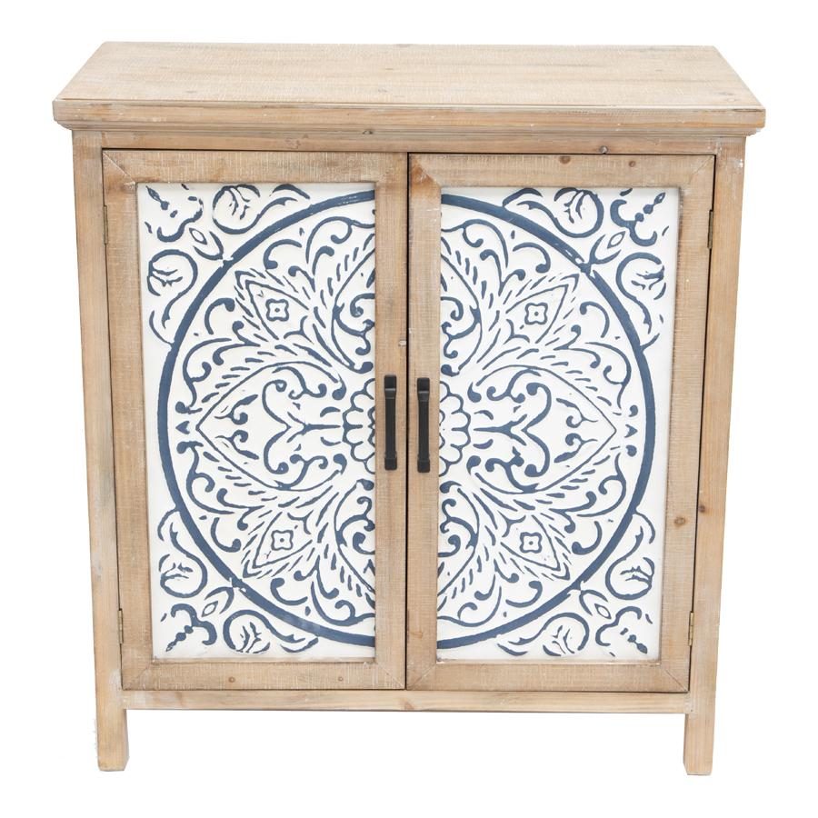 Emporium Mandala Double-Door Distressed Cabinet