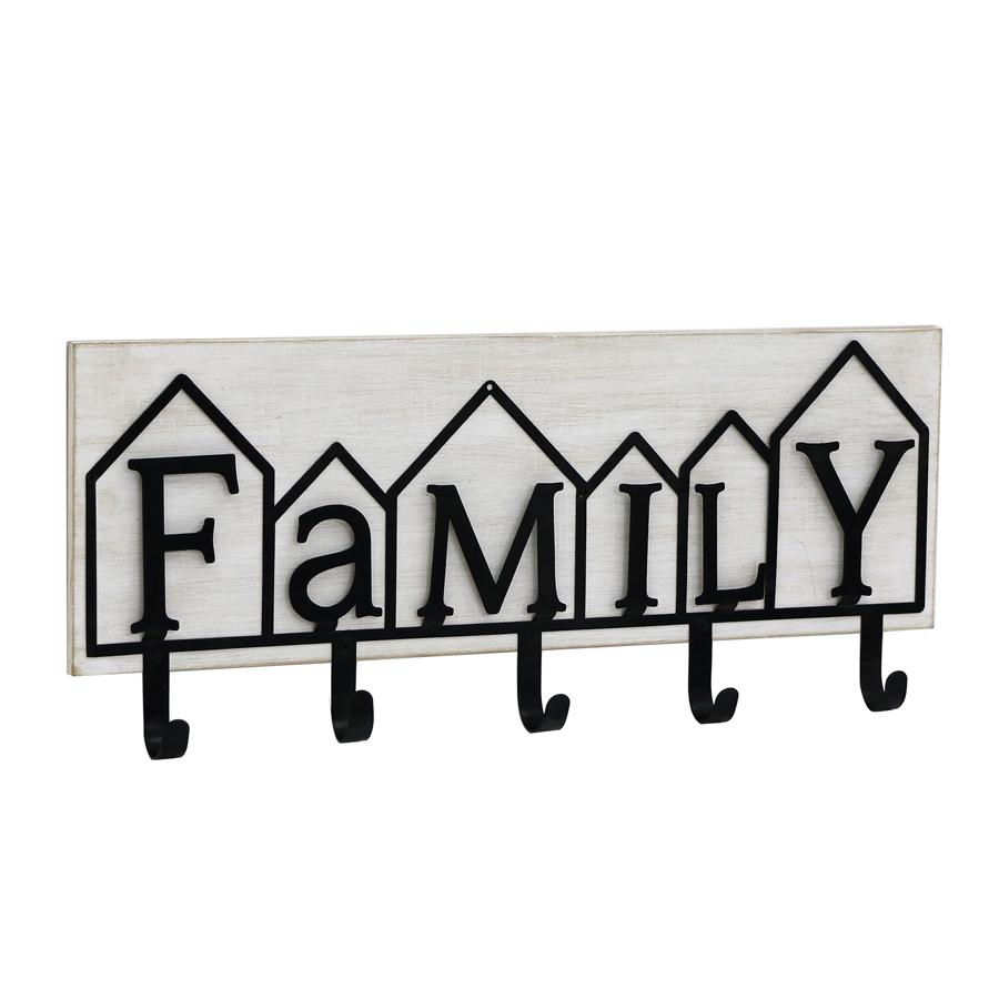 Family 5-Hook Wall Hanging NEW Home Decor