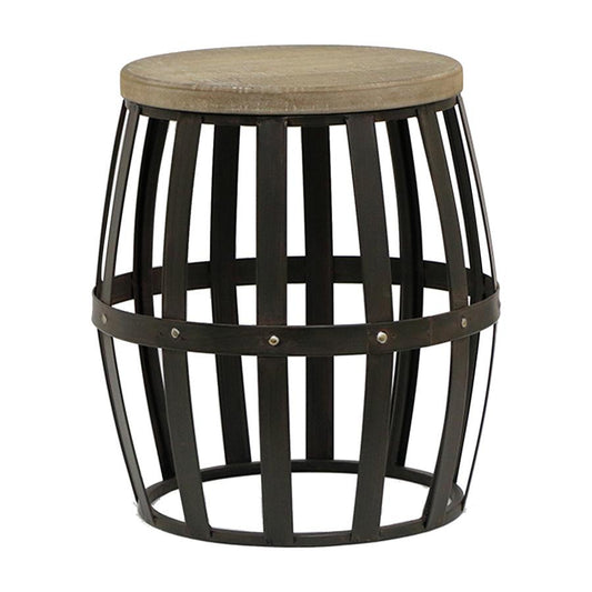 Industro-Chic Barrel Stool 41x45cm (1)