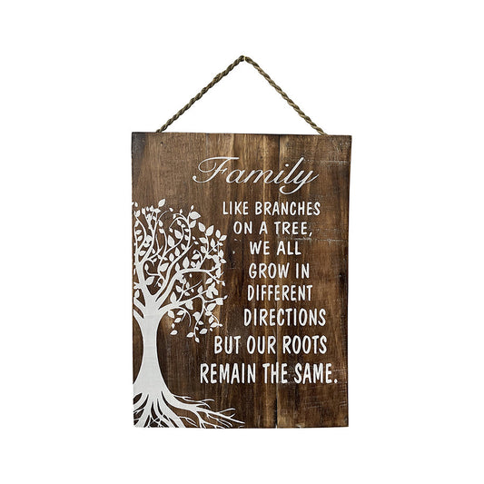 Handmade 'Family Love Theme' Tree Sign Wall Art