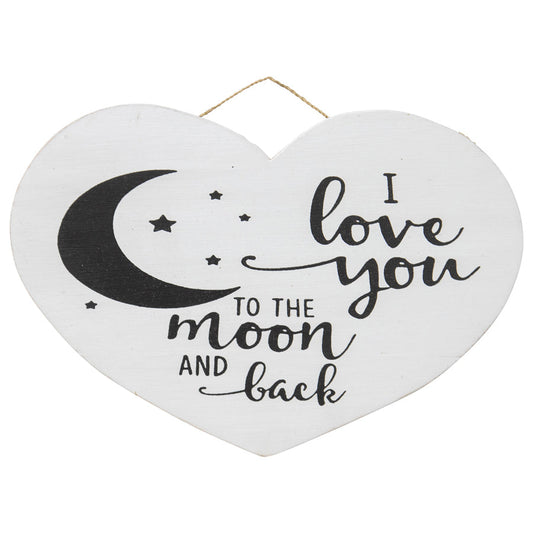 Handmade 'Love You To The Moon' Wall Art Sign