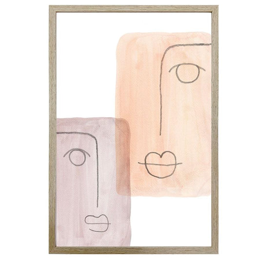 Mixed Emotions Wall Print w/ Oak finish frame and glass 40x3x60cm