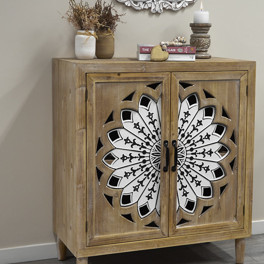 Emporium Mandala Fleur Double-Door Cabinet 79x40x89cm