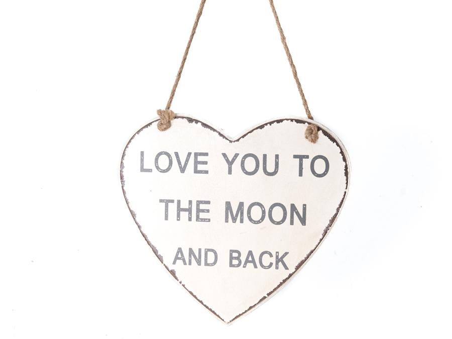 Heart-Shape 'Love You To The Moon' Wall Hanger