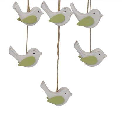 Set/2 Asst Pastel & Rustic Birds Mobiles 14.5x2.5x42cm