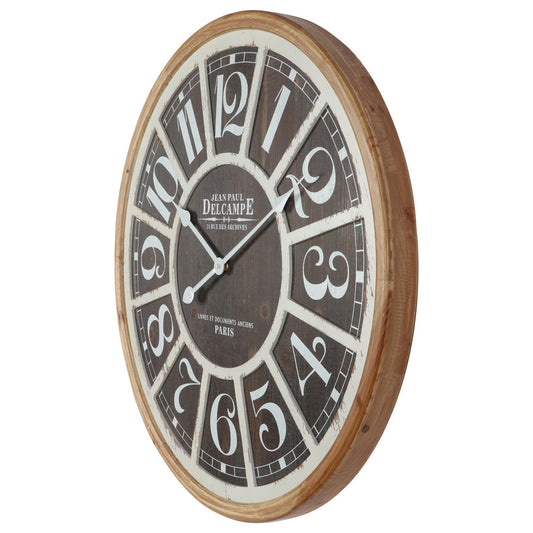 68cm Distressed Grid Wall Clock 68x3.8cm