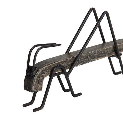 Handcrafted Wood & Iron Decorative Grasshopper 20.5x5x11cm