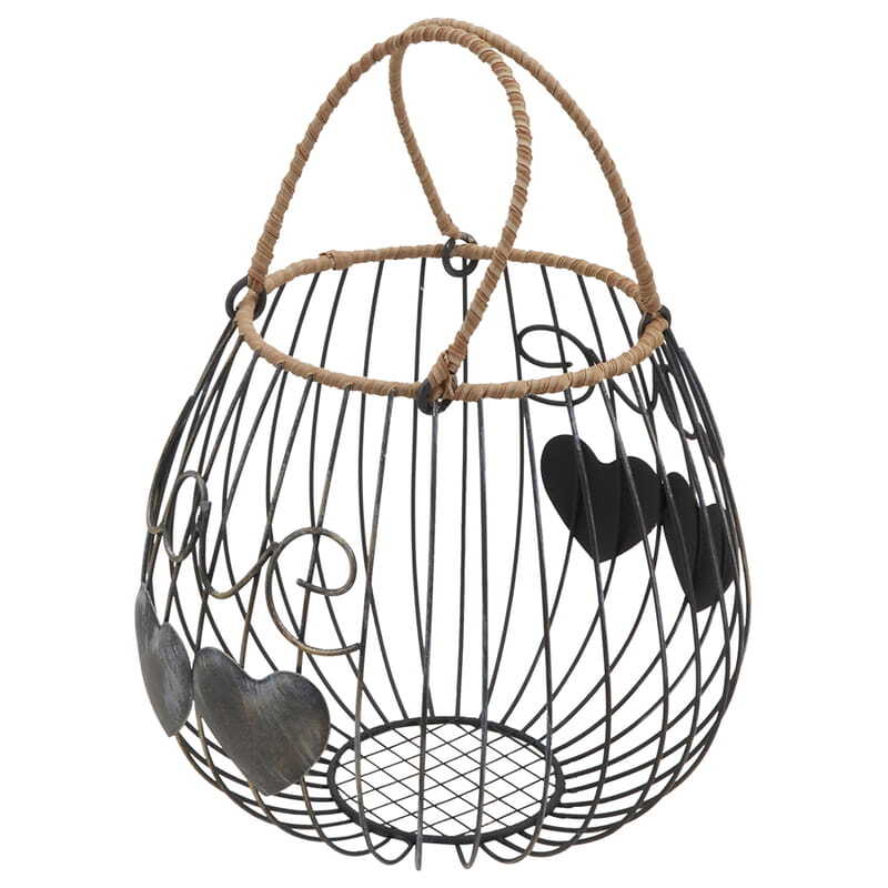 Round Tropea 'Love' Basket 25.5x25.5x22-35cm