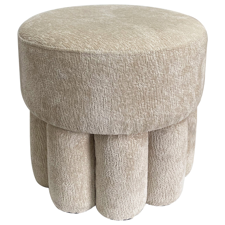 Plush Oat Fabric Ottoman/ Stool 45x45x42cm