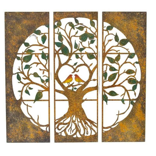 Laser-Cut Tree-of-Life 3-Piece Wall Art 90x0.65x90cm