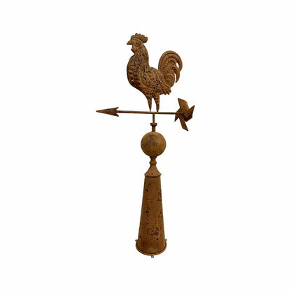 Rust Rooster Weather Vane 46x15x97cm