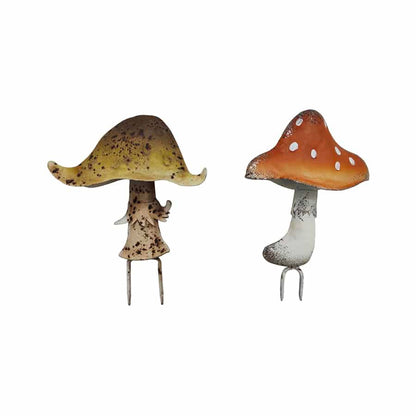 Set/2 Asst Mushroom Garden Stake 16x6x20cm