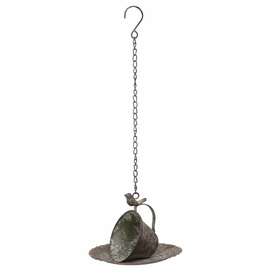 Hanging Cup & Saucer Birdfeeder 21x16-57cm (2)