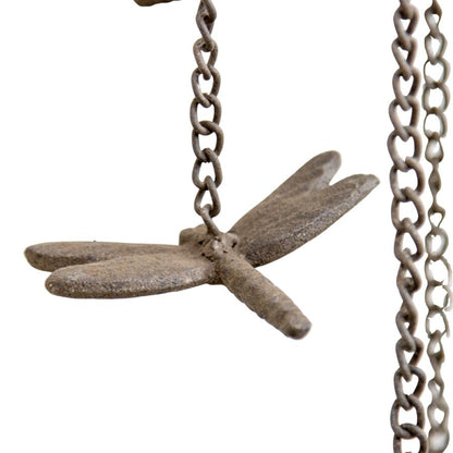 Cast-Iron Hanging Spiral Dragonflies Chime 13.5x82cm