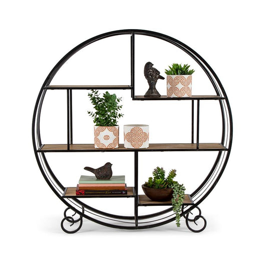 Round Elementals Floating Floor Shelf Stand