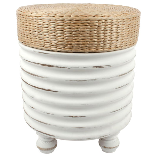 Hamptons Wave Stool / Side Table 40x40x45cm