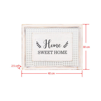 Hamptons Style 'Home Sweet Home' Wall Art 40x2.5x30cm