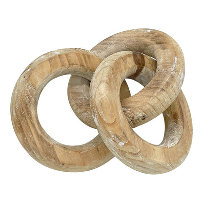 Chunky Wood Circle Chain Link 12x26cm