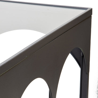 Nero Arc Glass-Top Console Table 120x40x80cm