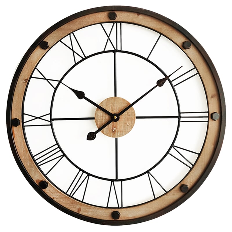 61cm Industrial Floating Wall Clock 61x4.5cm