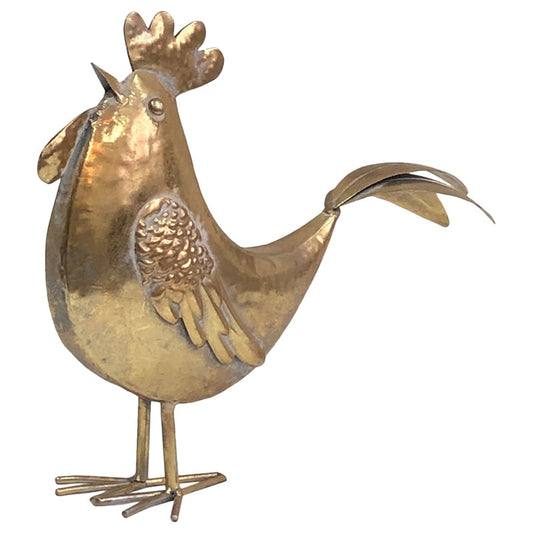 Lustre Gold Chook w/Long Tail 35x10.5x30.5cm