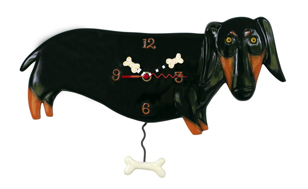 Otis the Dachshund - Pendulum Wall Clock