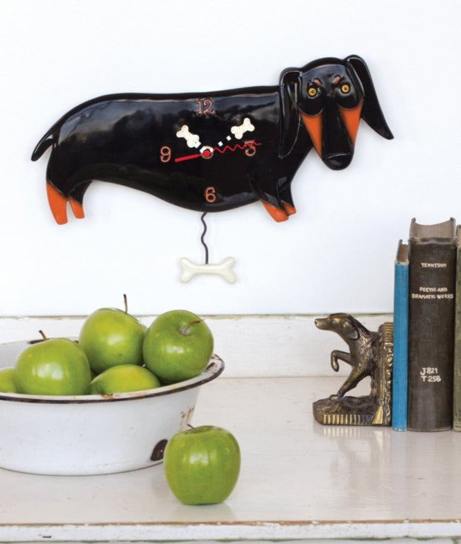 Otis the Dachshund - Pendulum Wall Clock