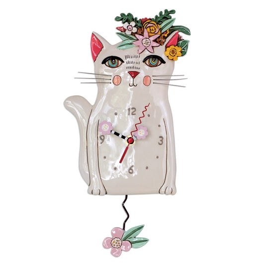 Pretty Kitty - Pendulum Wall Clock