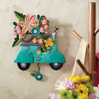 Scootin' Through Life - Pendulum Wall Clock