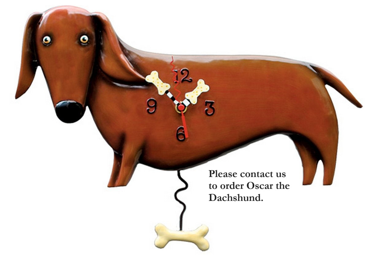 Otis the Dachshund - Pendulum Wall Clock