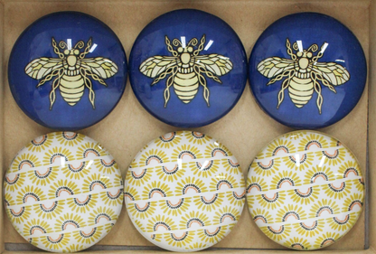 Glass Magnets - Fantastic Florals, Beautiful Bees, and Gorgeous Patterns.